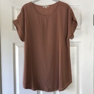 New Tan Ladies Zenana Outfitters Blouse Size L